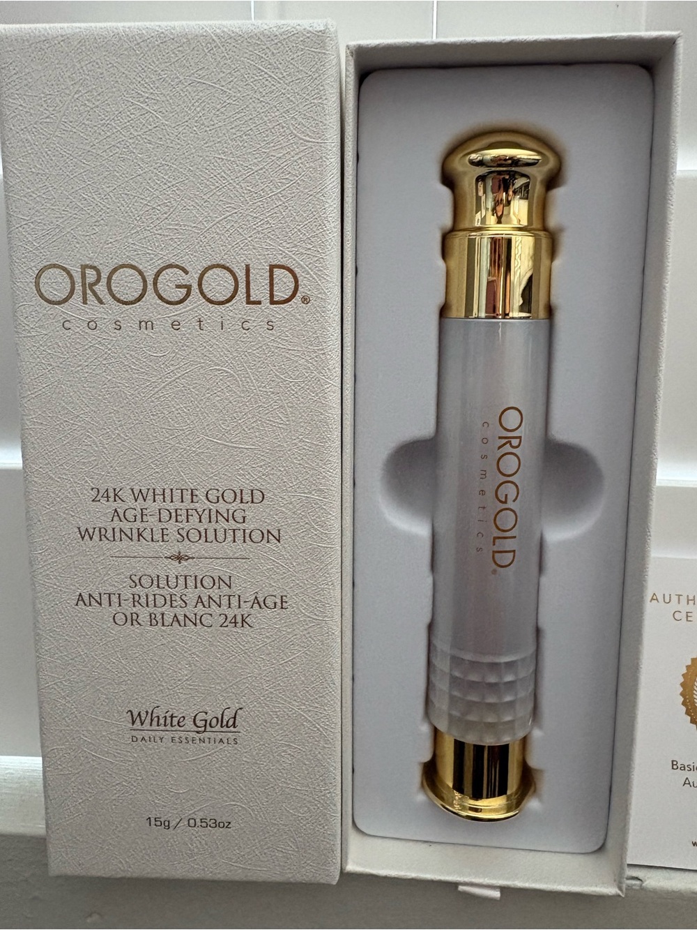 OROGOLD 24K White Gold Age-Defying Wrinkle Solution — White/Gold